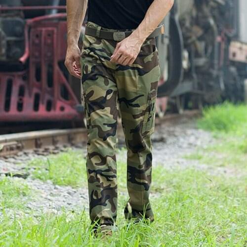 New Mens Tactical Camouflage Pants Multiple Pockets Military Style Outdoor Training Trousers Spring Autumn Overalls Cargo Pants