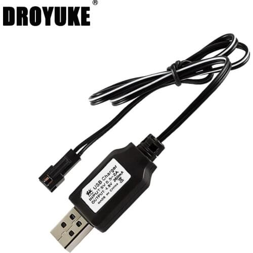 Droyuke high quality NEW 4.8V 250mA USB Charger With SM Connector Plug NiMH NiCD RC Model Battery Pack