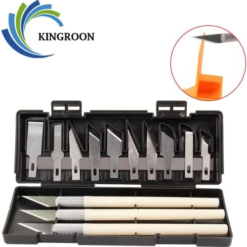 KINGRRON 13PCS/Set Engraving Knife Carving Tool Scalpel Knife DIY 3D Printer Parts for 3D Model Cutter Material Removal Tool