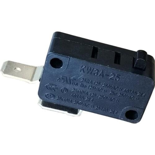 KW3A-25 Microswitches SPDT No Lever 2 Pin Standard Plunger Micro Switch for Oven Microwave,4-Pack