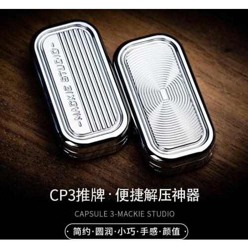 CP3 stainless steel push card magnetic crackling coin decompression artifact fingertip EDC metal toy McGee