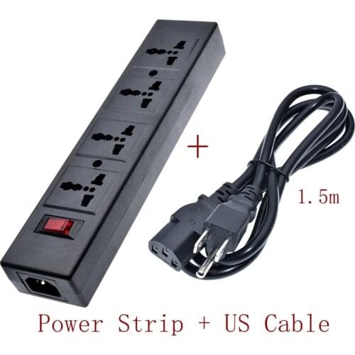 Multifunction America Philippines Thailand 250v 10a 1.5m 4 jack US Universal power Strip PDU IEC320 C14 Outlet adaptor Socket