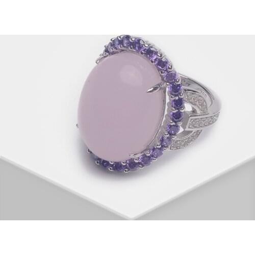 Amorita boutique 925 silver oval design fashion ring