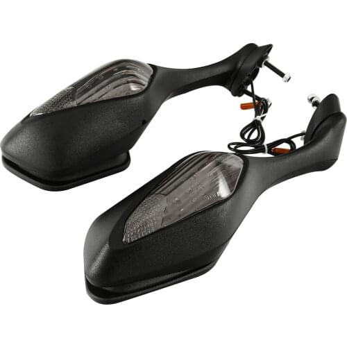 Motorcycle Black Rearview Mirrors LED Turn Signal Light For Honda CBR1000RR 2008-2016 2015