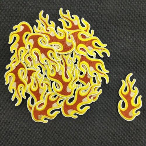 Hot Flame Diy Punk Outdoor Motor Bike Racing Challenge Symbol Patch Embroidery Appliques for Backpack Clothes Patch Wholesale