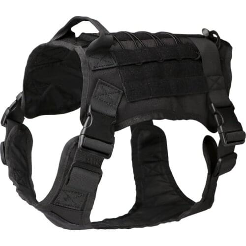 Abay 1000D Nylon Military Tactical Service Dog Vest Harness K9 Dog Training Jacket Accessories Hunting Dog Molle Vests