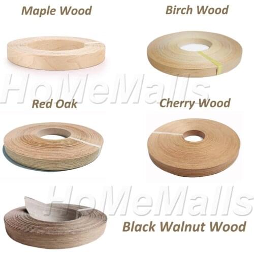 Plywood Roll Wood Edge Banding, Hot Melt Glue Wood Veneer Edging, Covering Edge of Table Door Shelf Cabinet Hardboard Fiberboard