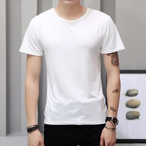 Orange Classic Mens Summer T-shirts