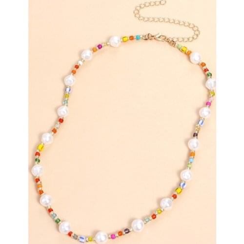 Fashion Collar Necklace for Women 2021 Bohemia Choker Beads Necklace Aesthetic Charm Gold Chain Statement Necklaces Accessories