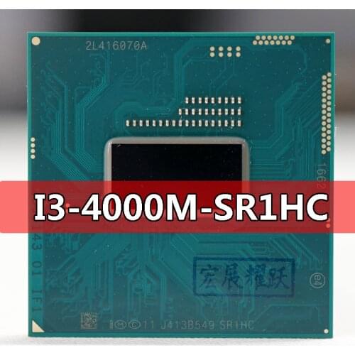 Intel Core SR1HC i3-4000M Processor i3 4000M notebook Laptop CPU Socket G3 rPGA946B Suitable for HM86/HM87 chipset laptop
