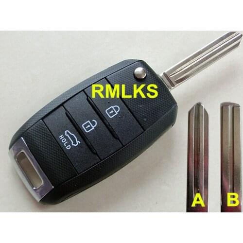 RMLKS 2014 New Replacement Shell Folding Flip Remote Key Case Fob 3 Button Fit For K3