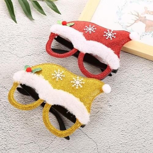 Christmas Eyeglasses Frames Decoration Cartoon Xmas Snowman Cartoon Style Eyeglasses for Festival Party Gifts for Children