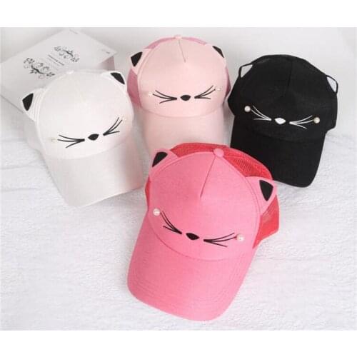 Seioum New Fashion Summer Girl Cartoon Kids Adjustable Baseball Cap Hip Hop Hats Solar Protection Hat