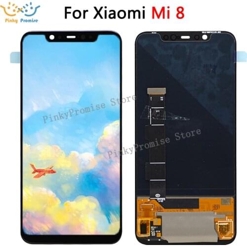 Super Amoled for MI8 Lcd Display Replacement For Xiaomi Mi 8 LCD With Touch Screen Digitizer Assembly For Xiaomi 8 M1803E1A