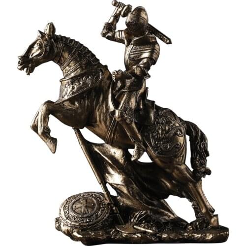 Ancient Roman knight Arts and crafts Furnishing articles Creative living room Office decoration culpture crafts statue