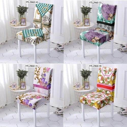 Painted flowers and leaves Chairs for kitchen chair cover Seat covers Dining chairs chair dinning table cover office chairs home