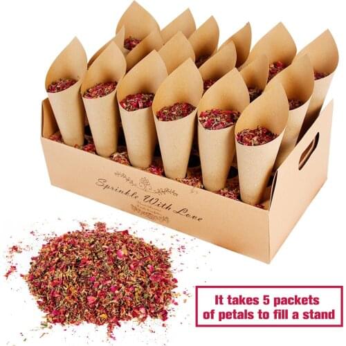 Wedding Confetti Cones Holder Stand Box Flower Tray Rustic Wedding Party Decor Paper Cones Holder Vintage Wedding Favour Boxes