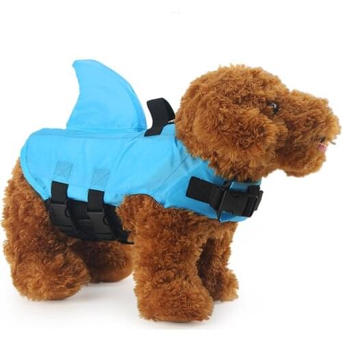 Pet Products Dog Supplies Dog Life Vest Summer Shark Dog Clothes Pets Swimming Suit pet life vest dog swimwear safety swimsuit