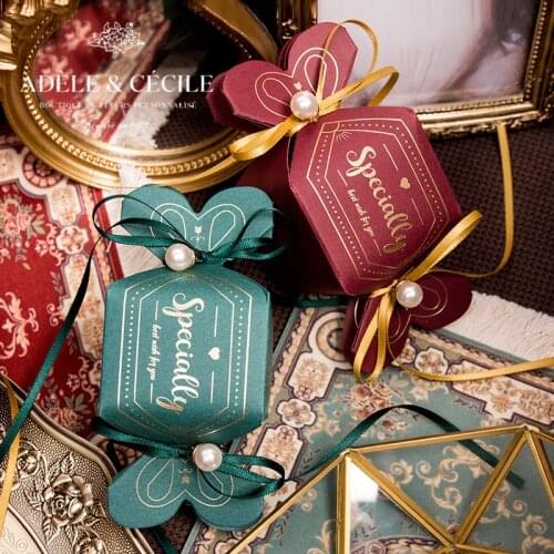Decoration free guests exquisite gift wedding marriag mermaid birthday party flowers 20 PCS European style wedding candy boxes