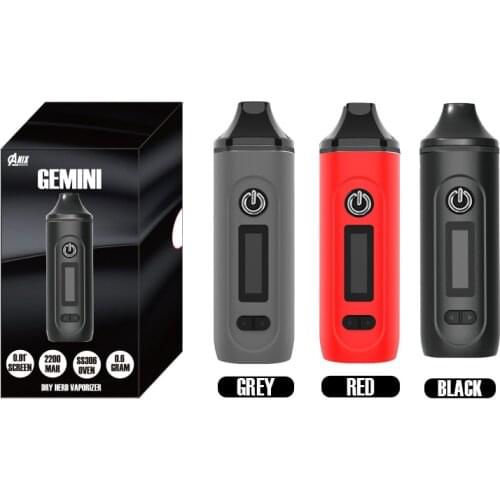 GEMINI Herbal Smoking Device With Large Heating Chamber OLED Screen 2200mAh Battery Dry Herb Kit
