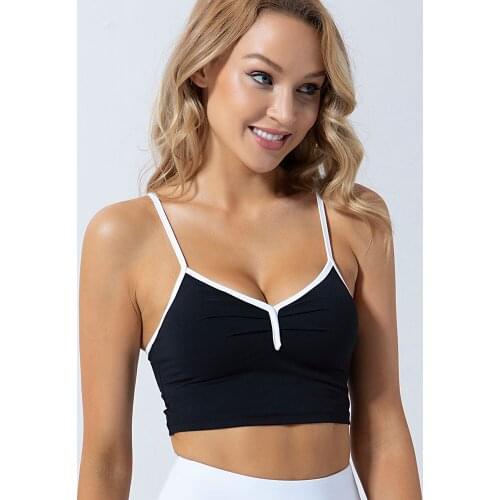 Women Push Up Seamless Sports Bra V-Neck Female Workout Sport Top Crop Fitness Wear For Yoga Gym Brassiere Tank Sports Wear