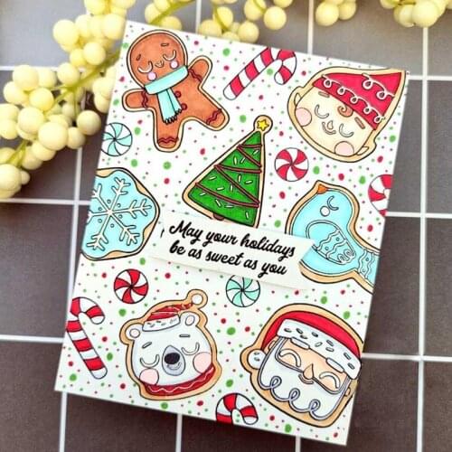 Winter Holidays Christmas Metal Cutting Dies&Cordinating Stamps For Scrapbooking Craft Die Cut Card Making Embossing