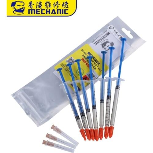 10Pcs/lot Mechanic 0.2/0.3/0.4/0.5/0.6/0.7/1.0ML Silver Conductive Glue Wire Electrically Paste Adhesive Paint PCB Repair