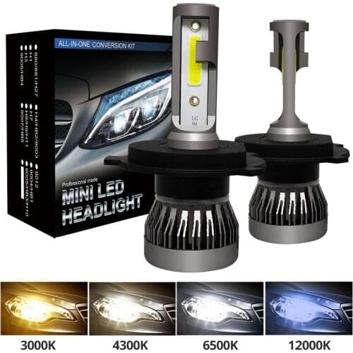 2PCS H7 LED 12000LM/PAIR Mini Dual Car Headlight Bulbs H1 LED H7 H8 H4 H11 Headlamps Kit 9005 HB3 9006 HB4 Auto LED Lamps