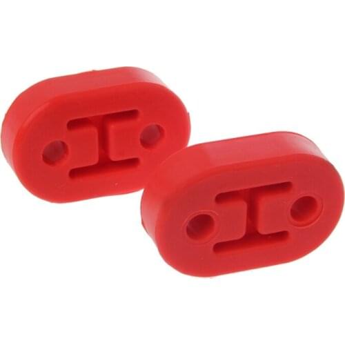 2x Heavy Duty Exhaust Hanger Bushing Support 2 Holes Bracket Rubber Mount