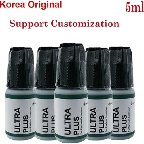 5Bottles Ultra Plus Waterproof Eyelash Glue 5ml Support OEM False Eyelashes Makeup Adhesive Cosmetic Tool