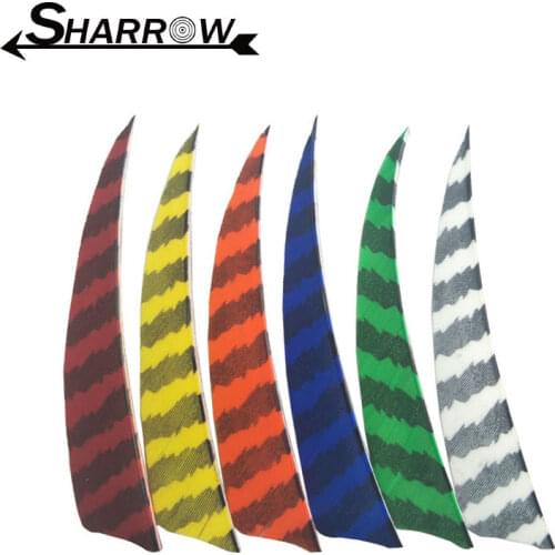 50pcs 4inch Shield Archery Turkey Feathers Arrow Feather Fletching Wooden Arrow Shaft Crossbow Longbow Hunting Arrow Accessories
