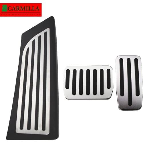 Carmilla Stainless Steel Car Pedals for Tesla Model Y Modely 2020 2021 AT Gas Pedal Brake Pedale Pad Dead Rest Pedal Cover