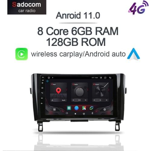 6G+128G Carplay 9" Android 10.0 Car Multimedia Player autoradio GPS Stereo Radio For Nissan X-Trail Qashqai J11 J10 2013-2017