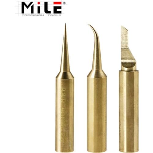 MILE Oxygen-free Copper Soldering Iron Tip Constant-temperature 900M-T Solder Tips Welding Tip 936/937 Soldering Station Tool Ki