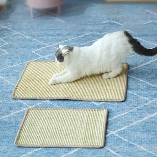 Cat Scratching Mat Natural Sisal Felt Durable Cat Scratcher Sisal Scratching Pad Cats Protecting Cute Pet Furniture Supplies
