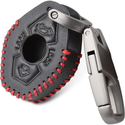 2 BUTTON LEATHER KEY COVER FIT FOR BMW X3 X5 Z3 Z4 3 5 7 SERIES E38 E39 E46 E83 M5 325i REMOTE FOB CASE HOLDER SHELL PROTECTOR