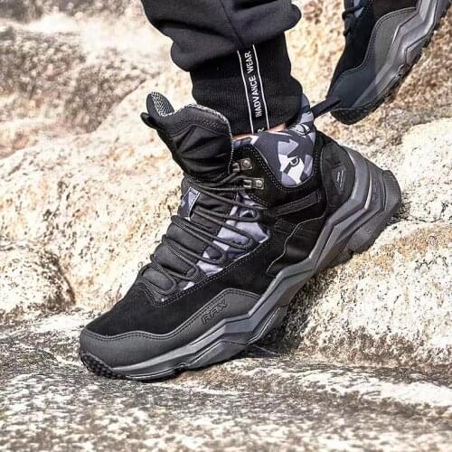 RAX Men Hiking Shoes Mid-top Waterproof Outdoor Sneaker Men Leather Trekking Boots Trail hunting Climbing Hunting Sneakers Women