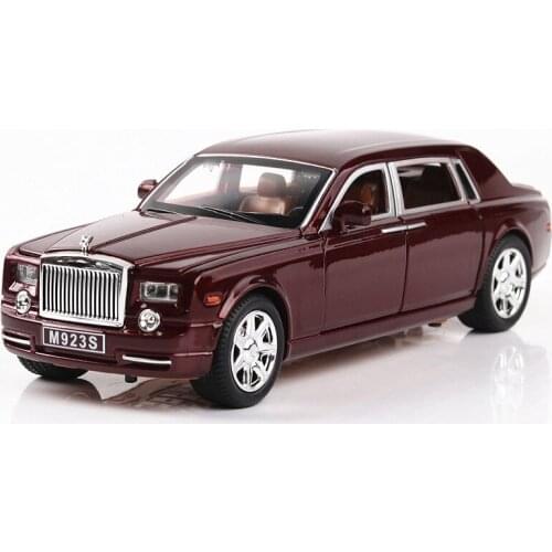 Alloy Car Model 1:24 Car Model Rolls Royce Phantom Car Model Boy Sound And Light Six-Door Toy
