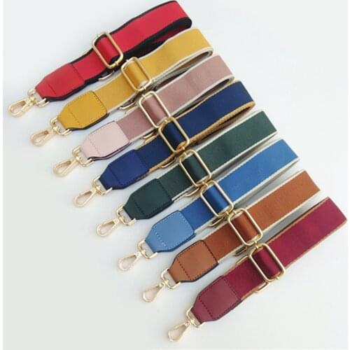 Solid Nylon Bag Strap Women Shoulder Crossbody Bag Belt Adjustable Wide Long Strap Bag Accessories Female Messenger Bag Strap