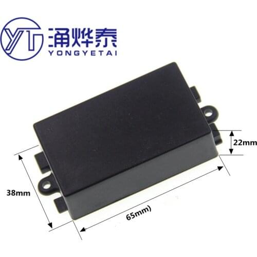 YYT Plastic shell Two outlet module power supply small shell free screw self-fastening case 80*38*22 with ear