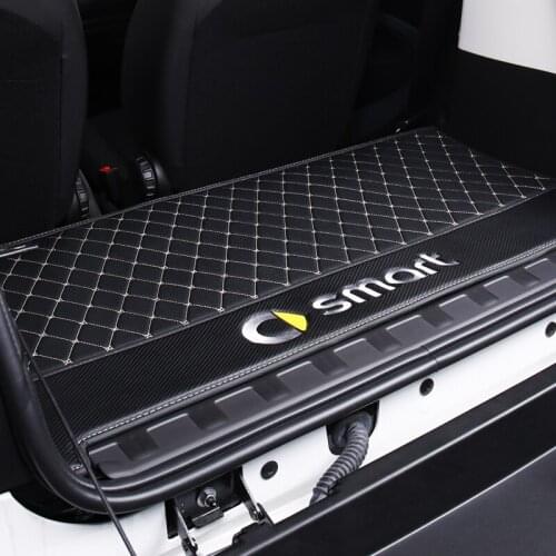 Car Fully Enclosed Leather Logo Trunk Mat Protection For The New Mercedes Smart 453 Fortwo Car Accessories Interior Styling