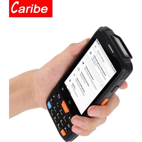 Caribe Industrial 1D Barcode Scanner Android PDA Handheld Data Collection Mobile Computer Terminal Built-in 4G Wifi Module Rfid