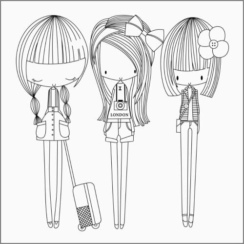 Rubber Silicone Clear Stamps for Scrapbooking Tampons Transparents Seal Background Stamp Card Making Diy girl