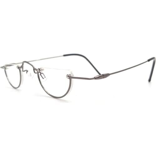 Ultralight retro small round frame metal half frame reading reading glasses prescription glasses unisex glasses1.0 2.0 3.0 4.0