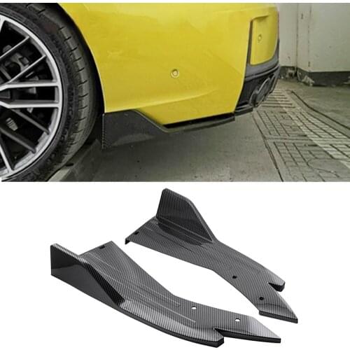 Universal Car Side Fender Fins Body Lip Spoiler Chin Skirt Protector Rear Bumper Lip Splitter For Tesla Model 3/VW/Ford/Audi