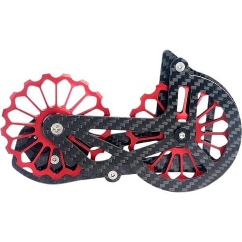 Bike Derailleur Pulley Wheel Carbon Fiber Rear Derailleur 17T Pulley Guide Wheel for 6800 for Shimano