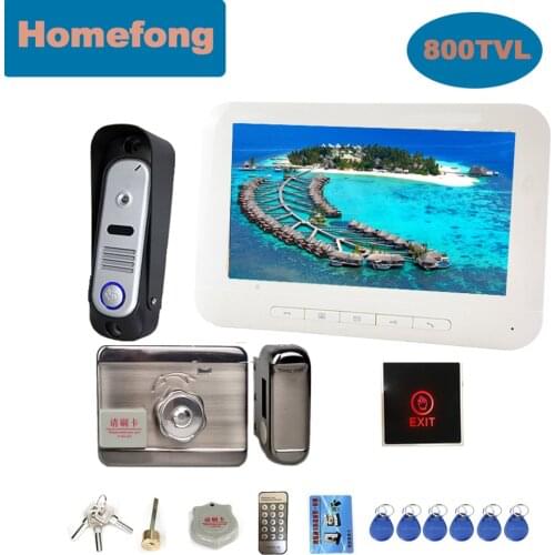 Dragonsview 7 Inch Video Door Phone Doorbell With Camera Intercom System Day Night Unlock Lock Waterproof Home Security