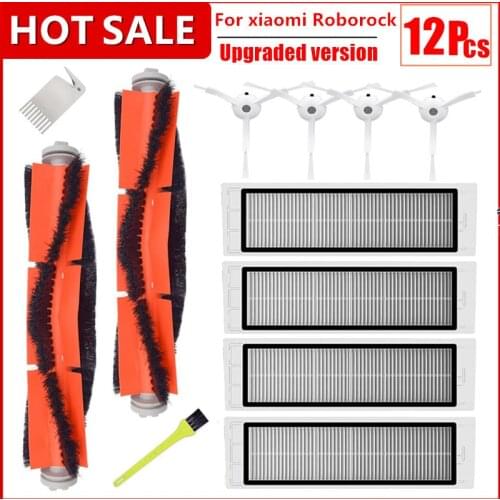 HEPA Filter Side Brush Main Brush Dust box for Xiaomi 1s MI Robot Vacuum 2 Roborock S50 S51 S5 Vacuum Cleaner Parts Accessories