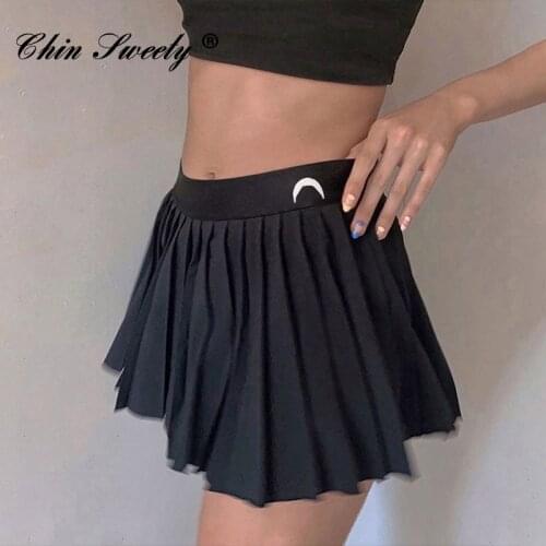 Pleated A-line Mini Skirts Women With Lining High Waist Zipper Solid Short Skirt Female 2021 New Autumn Girl Sweet Korean Bottom