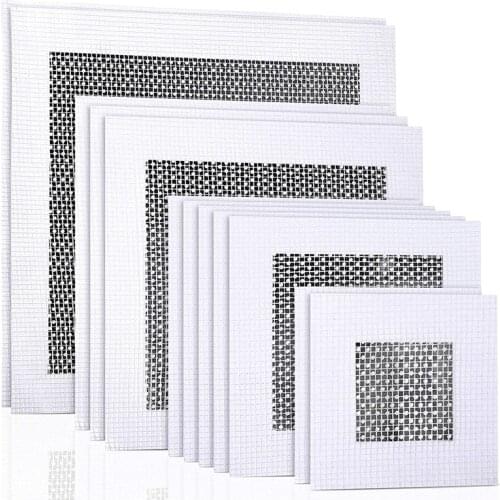 12 Pieces Aluminum Wall Repair Patch Self-Adhesive Wall Repair Patch 2/4/ 6/8 Inch Drywall Repair Tools Screen Patch